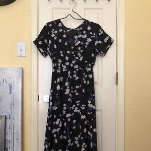 Floral Dress, Size XL, Black floral.